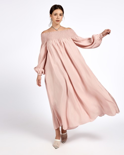 SIXDO G-Pink Raw Loose Dress for Women